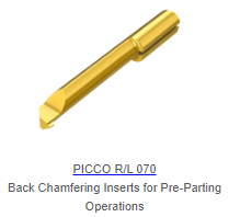 PICCO INSERTS BACK CHAMFERING