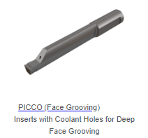 PICCO INSERTS DEEP FACE GROOVING THRU COOLANT