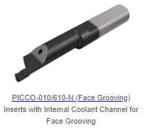 PICCO INSERTS FACE GROOVING THRU COOLANT