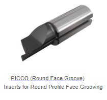 PICCO INSERTS FACE GROOVING ROUND