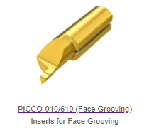 PICCO INSERTS FACE GROOVING