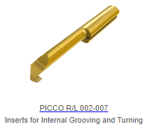PICCO INSERTS GROOVING/TURNING