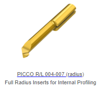 PICCO INSERTS PROFILING ROUND