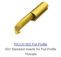 PICCO INSERTS THREADING ISO
